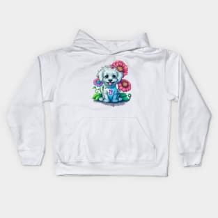 poodle dog lover Kids Hoodie